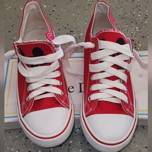 Women Pierre Dummas Canvas Red Shoes Size 6m Mickey Mouse INSPIRED
